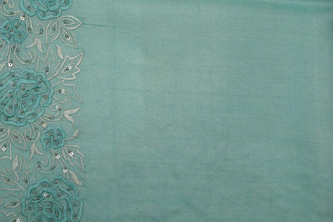 Sea Green Pure Tussar Saree