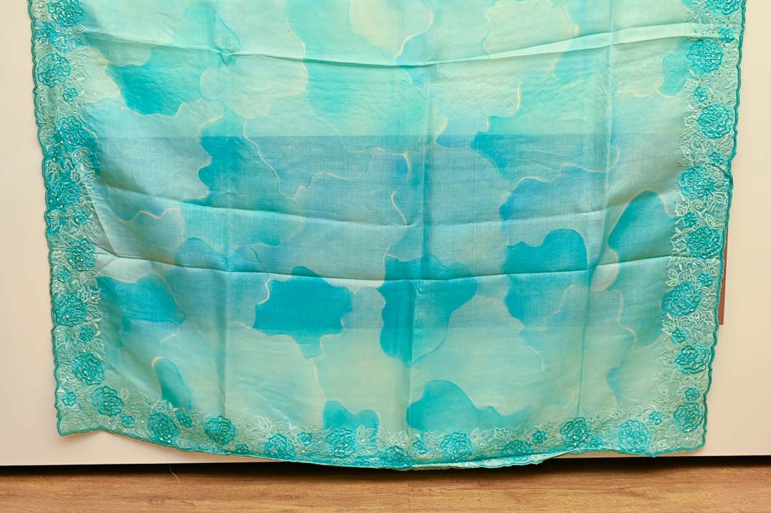Sea Green Pure Tussar Saree