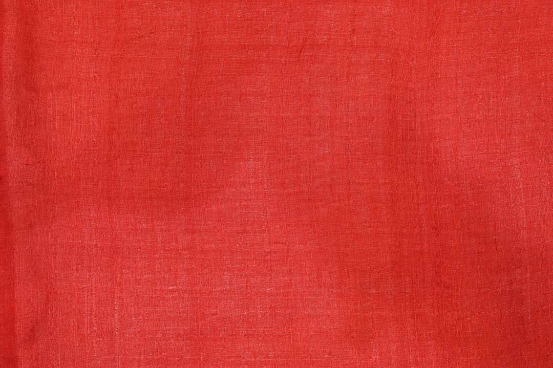 Scarlet Red Pure Tussar Saree
