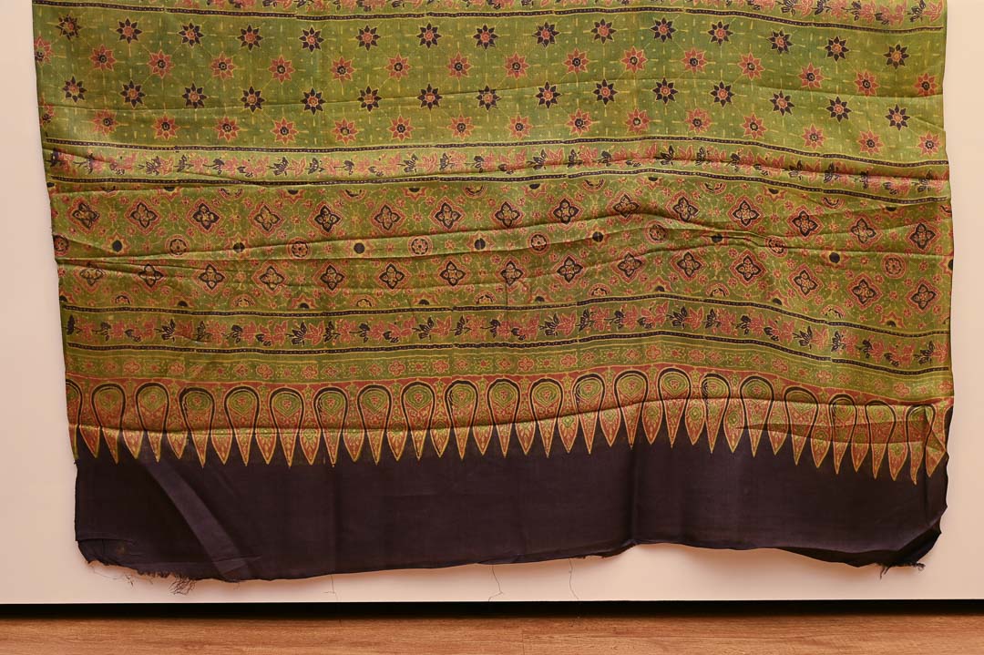 Olive Green Pure Tussar Saree