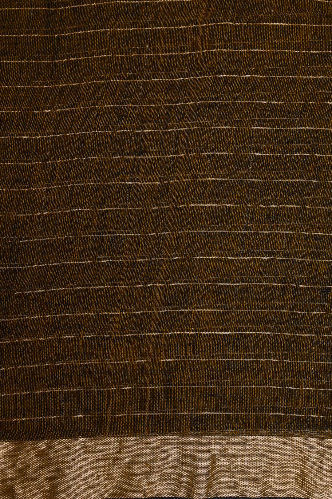 Olive Brown Linen Saree