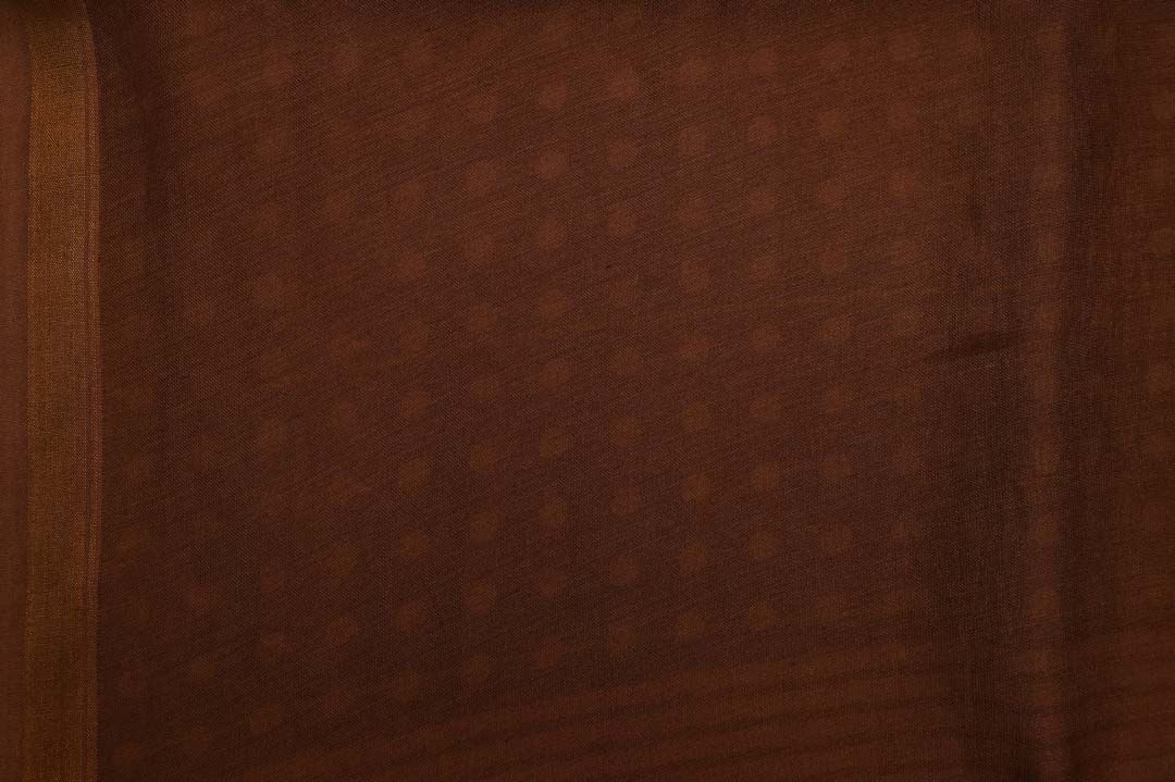 Rust Brown Chanderi Cotton Saree