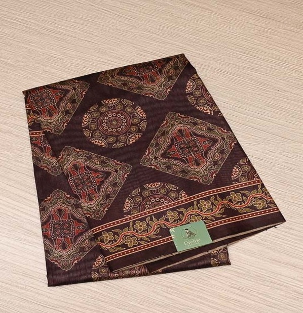 Coffee Brown Semi Tussar Saree