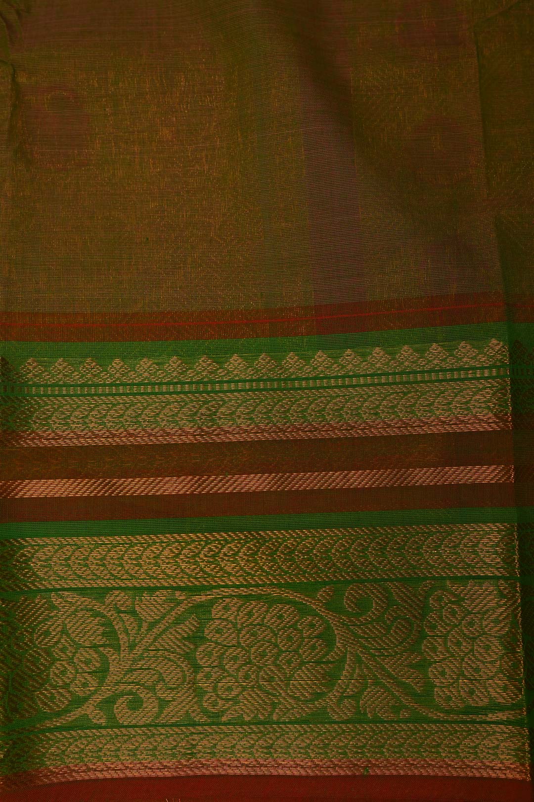 Dark Green and Gold Pure Chettinad Cotton Sarees (2) Bottle Green Chettinad Cotton Saree