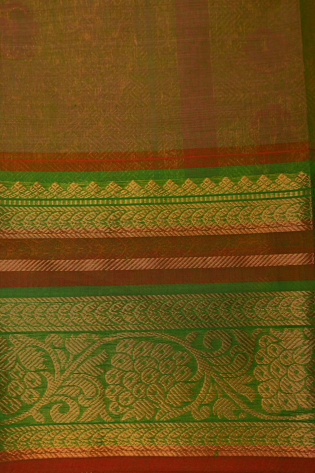Dark Green and Gold Pure Chettinad Cotton Sarees (3) Bottle Green Chettinad Cotton Saree