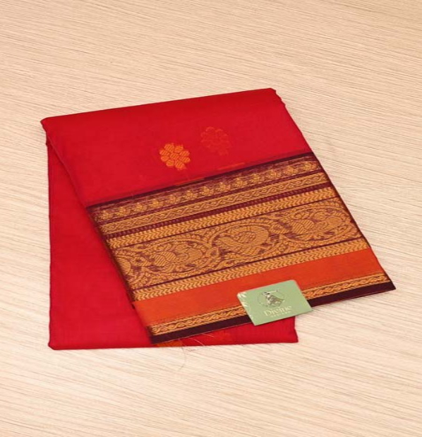Golden Orange Chettinad Cotton Sarees