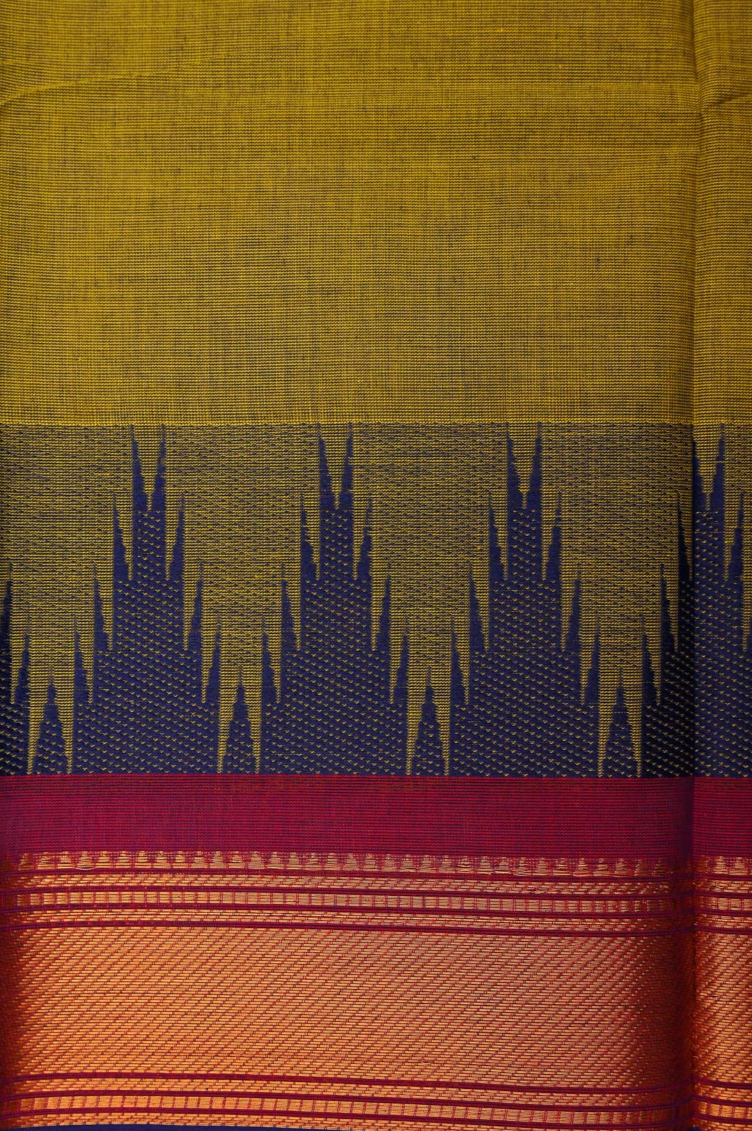 Mehndi Green Chettinad Cotton Saree