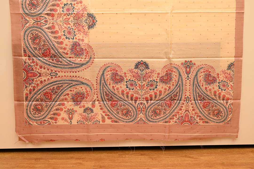 Sandal Beige Semi Tussar Saree
