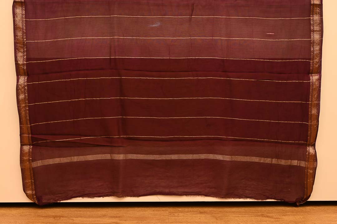 Mulberry Maroon Maheshwari Art Silk Saree