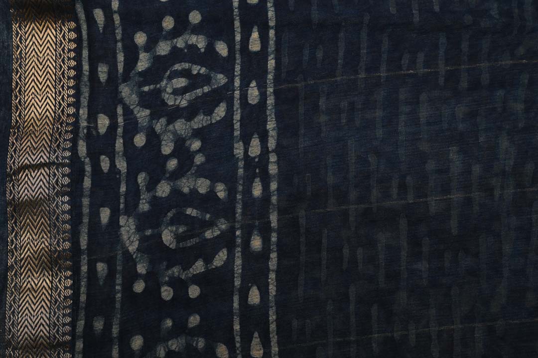 Ink Blue Maheshwari Art Silk Saree