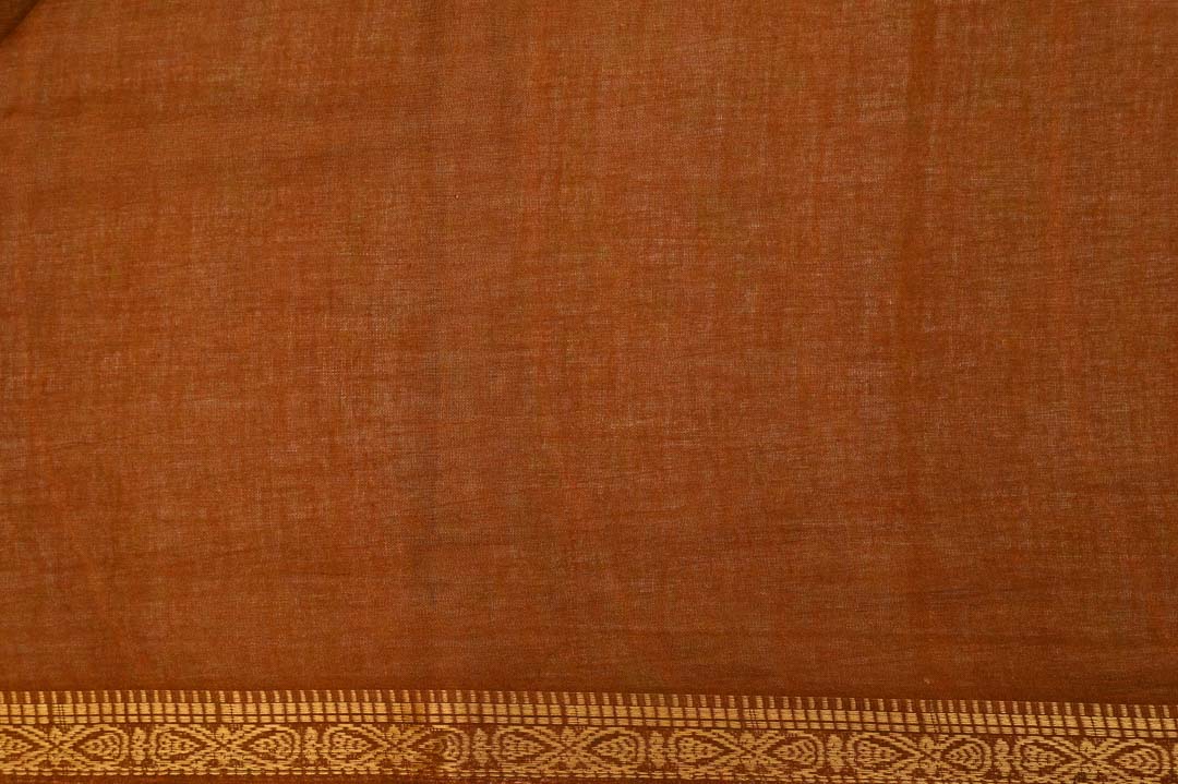Mustard Yellow Pure Cotton Saree