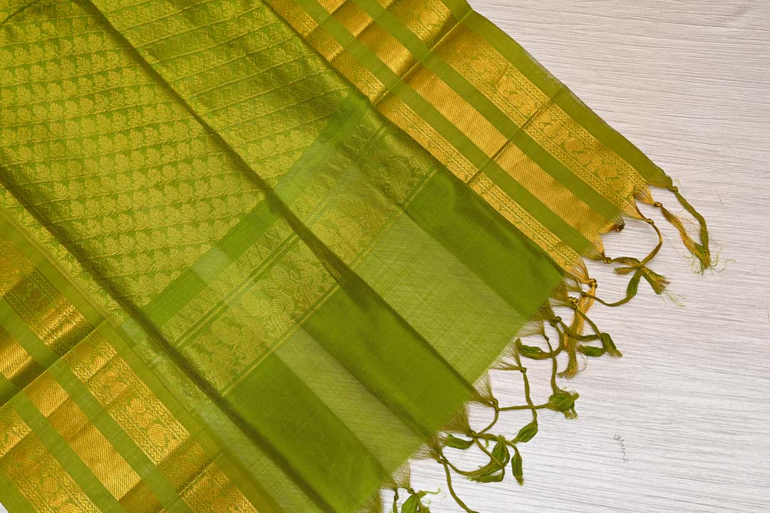 Venpani Kattam Silk Cotton Saree