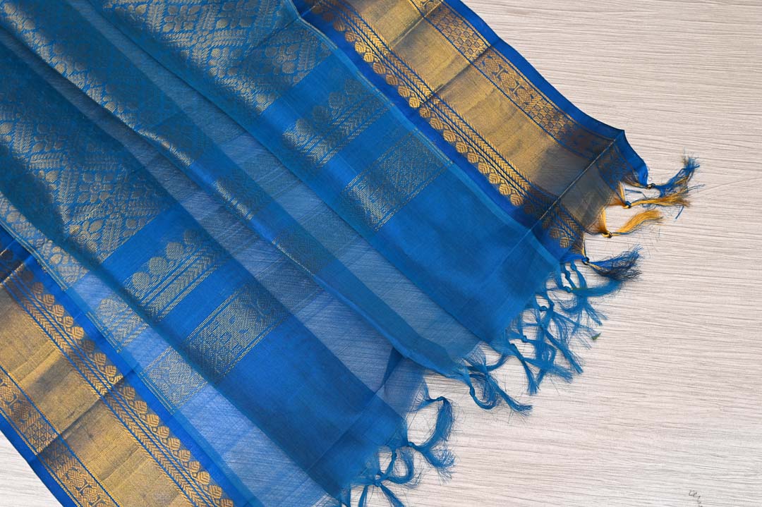 Pure Silk Cotton-DDA015 1 Thiratchai Maroon Kanchipuram Silk Saree