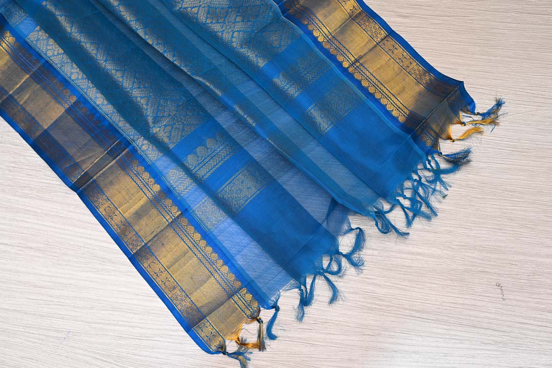 Pure Silk Cotton-DDA015 2 Thiratchai Maroon Kanchipuram Silk Saree