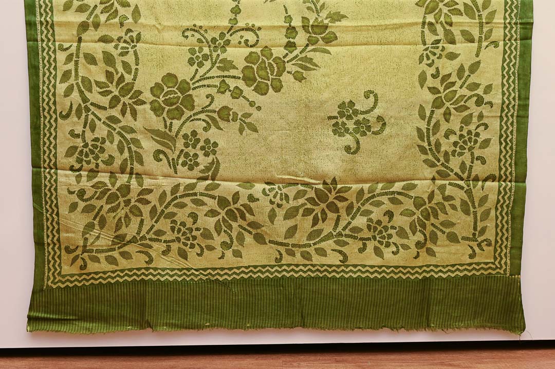 Mehndi Green Pure Tussar Saree