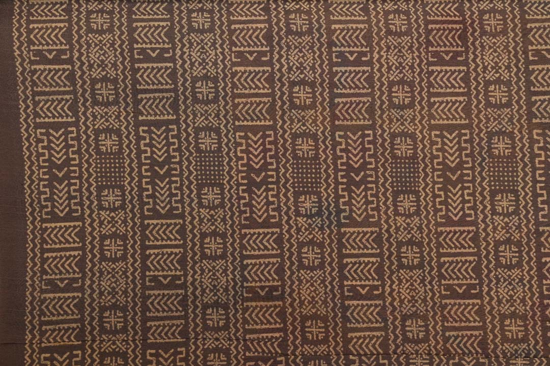 Rust Orange Semi Tussar Saree