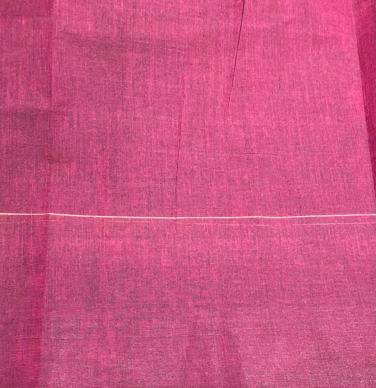Deep Wine With Gold Checked Pattern Chettinadu Cotton Saree