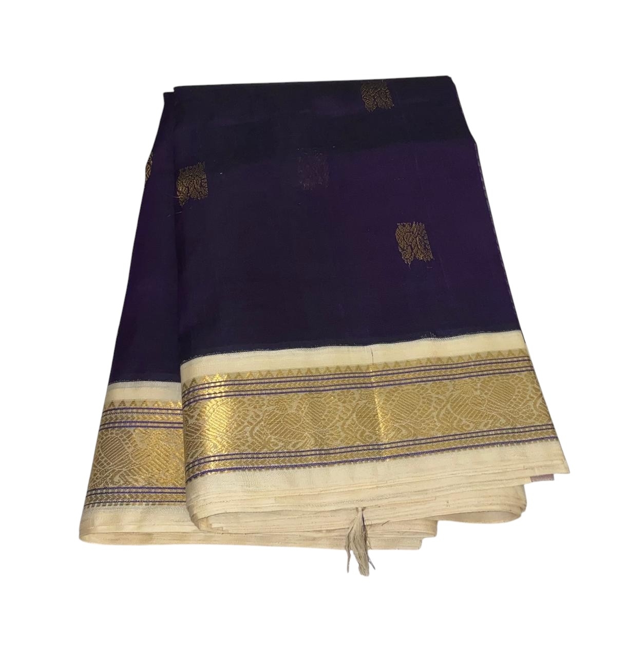 Royal Blue With Zari Border Silk Cotton Saree❤️